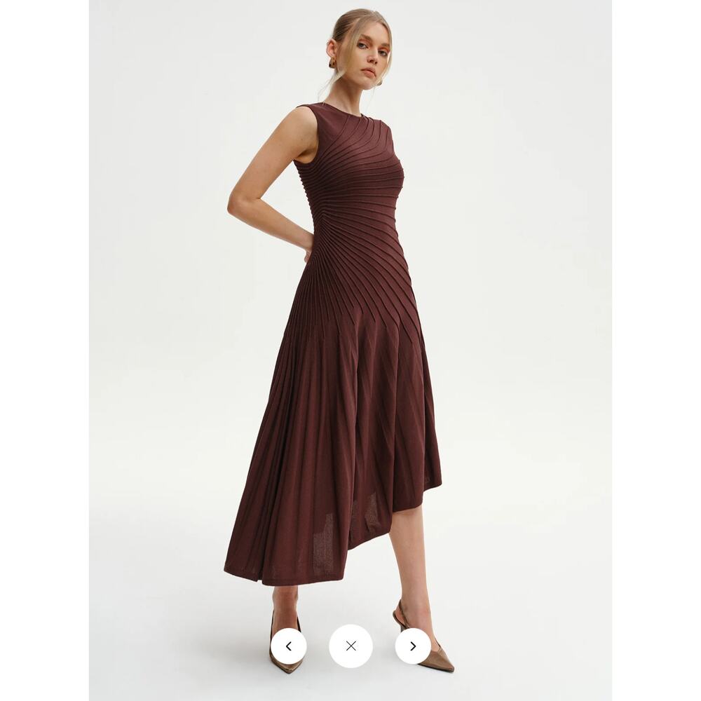 NWT Commense Sleeveless Asymmetric Midi Sweater Dress Sz XL